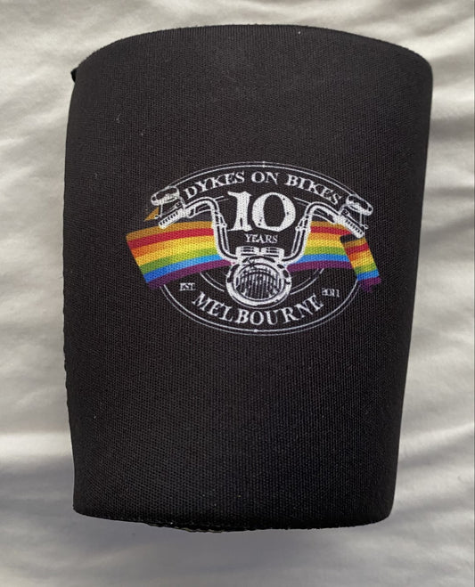 Dykes on Bikes Melbourne 10th Anniversary Stubby Holder